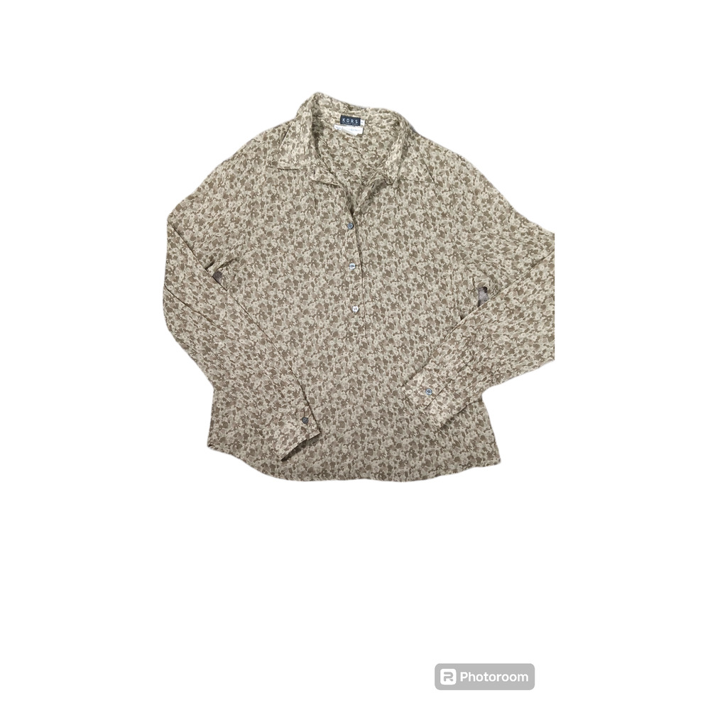 KORS Michael Kors for Bergdorf Goodman Women's Button Down Floral Shirt Blouse S